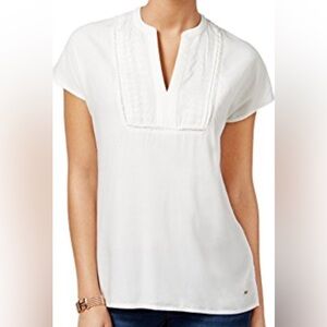 Tommy‎ Hilfiger white Blouse Short Sleeves